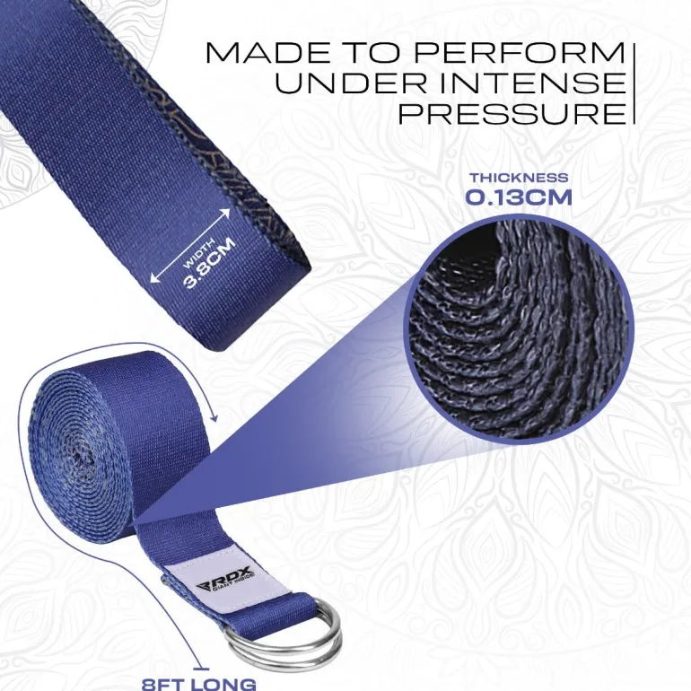RDX F16 D-Ring Steel Buckle Cotton Yoga Strap