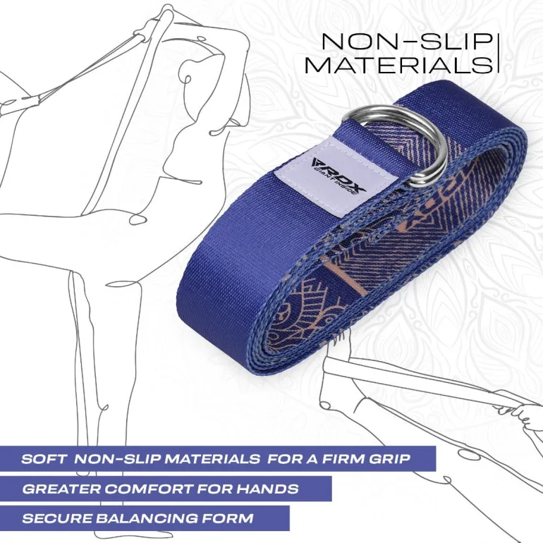 RDX F16 D-Ring Steel Buckle Cotton Yoga Strap