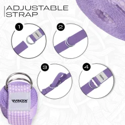 RDX F21 D-Ring Steel Buckle Cotton Yoga Strap