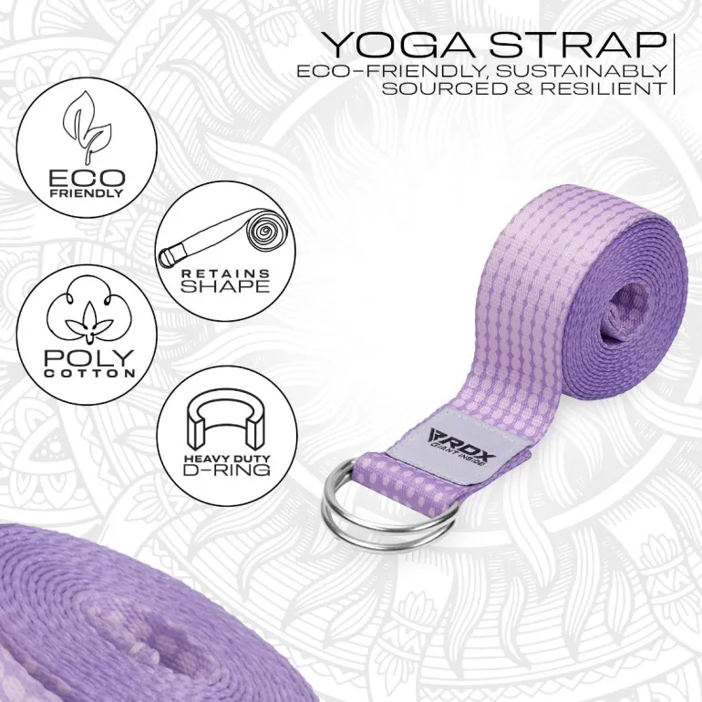 RDX F21 D-Ring Steel Buckle Cotton Yoga Strap