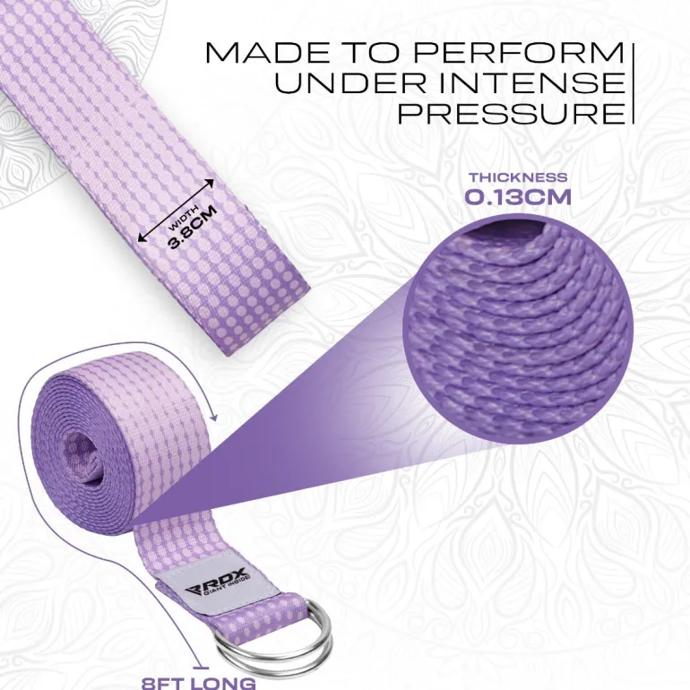 RDX F21 D-Ring Steel Buckle Cotton Yoga Strap