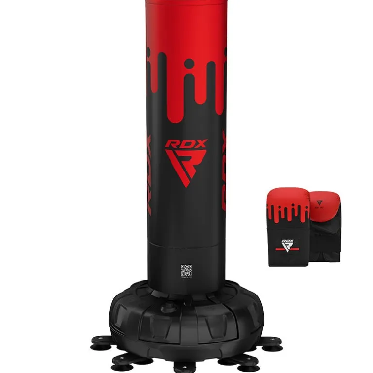RDX F9 6ft Adults Free Standing Punch Bag With Bag Mitts For Training & Workout Set