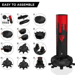 RDX F9 5Ft Adults Free Standing Punch Bag With Bag Mitts