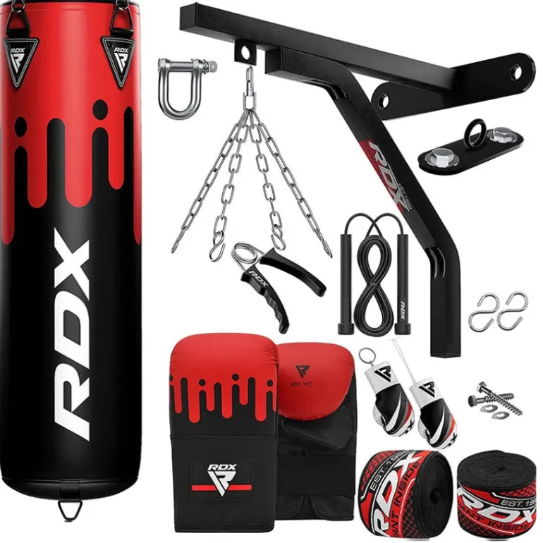 RDX F9 4ft / 5ft 17-in-1 Heavy Boxing Punch Bag & Mitts Set