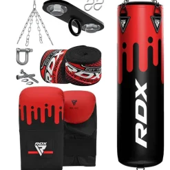 RDX F9 4ft / 5ft 8-in-1 Heavy Boxing Punch Bag & Mitts Set
