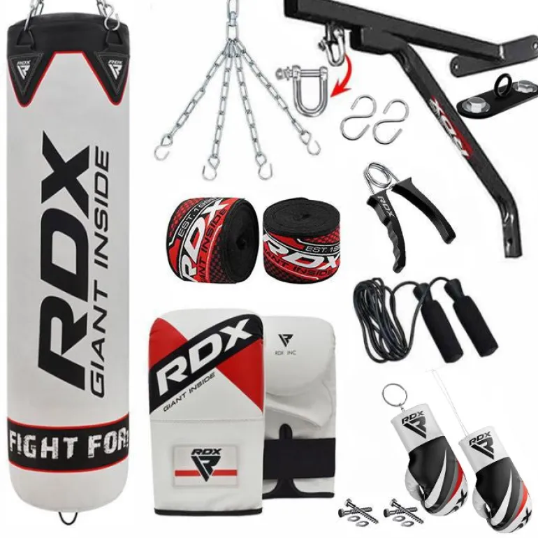 RDX F1 4ft / 5ft 14-in-1 Punch Bag with Bag Mitts Set
