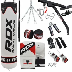 RDX F1 4ft / 5ft 14-in-1 Punch Bag with Bag Mitts Set