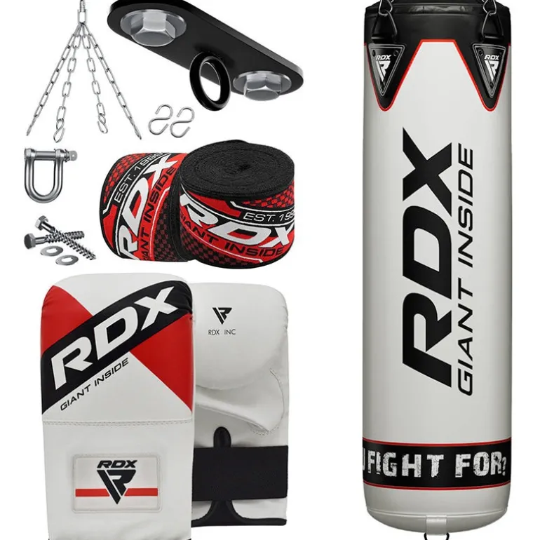 RDX F1 4ft / 5ft 8-in-1 Punch Bag with Bag Mitts Set