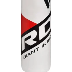 RDX F10 4ft / 5ft 3-in-1 Punch Bag with Gloves in White Set