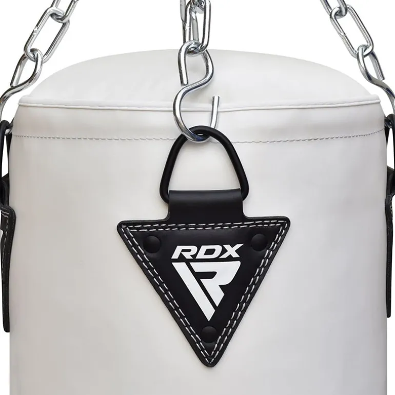RDX F10 4ft / 5ft 3-in-1 Punch Bag with Gloves in White Set