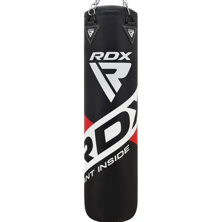 RDX F10 4ft / 5ft 2-in-1 Training Punch Bag Black Set