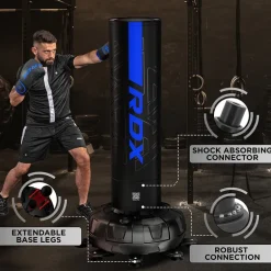 RDX F6 6Ft Kara Blue Free Standing Punch Bag With Mitts Set