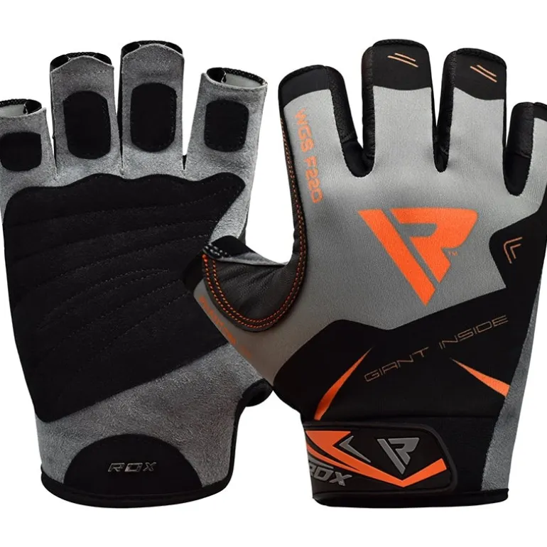 RDX F22 Half Finger Solid Grip Weight Lifting Training Gym Gloves