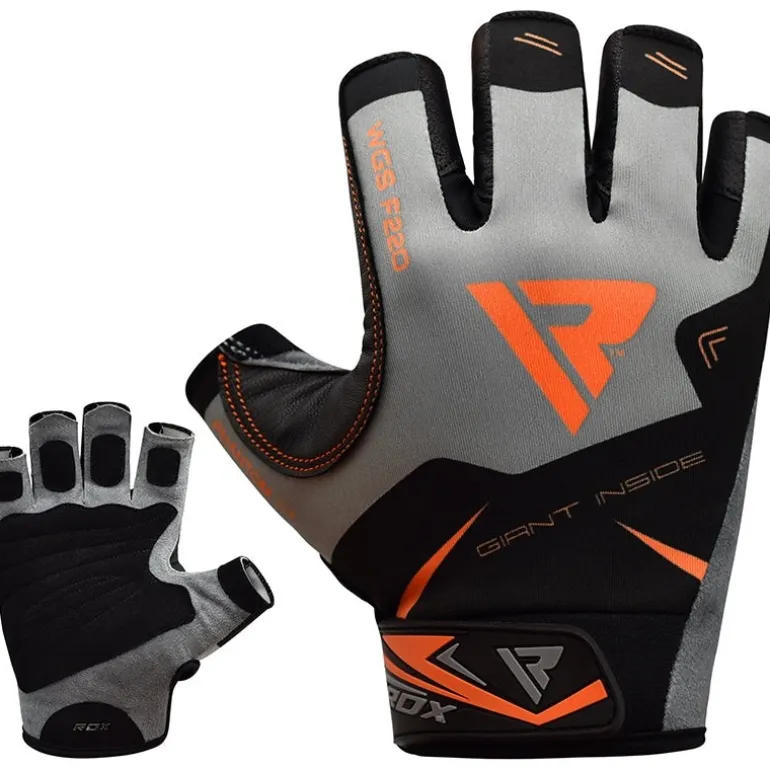 RDX F22 Half Finger Solid Grip Weight Lifting Training Gym Gloves