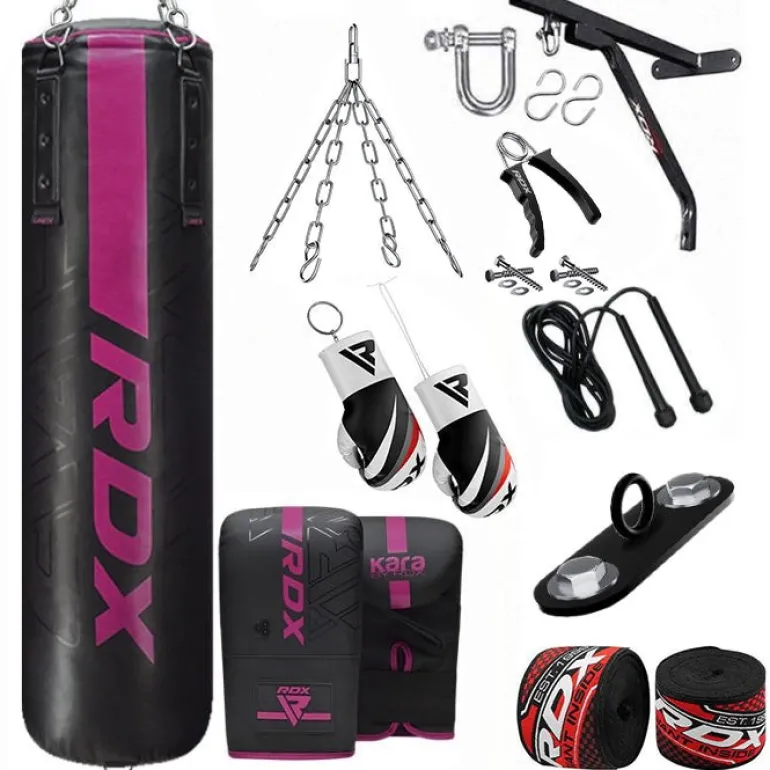 RDX F6 KARA 14-in-1 Punch Bag with Bag Gloves Set
