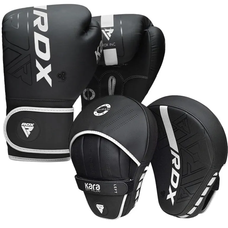 RDX F6 Kids 6oz KARA Boxing Gloves & Focus Pads