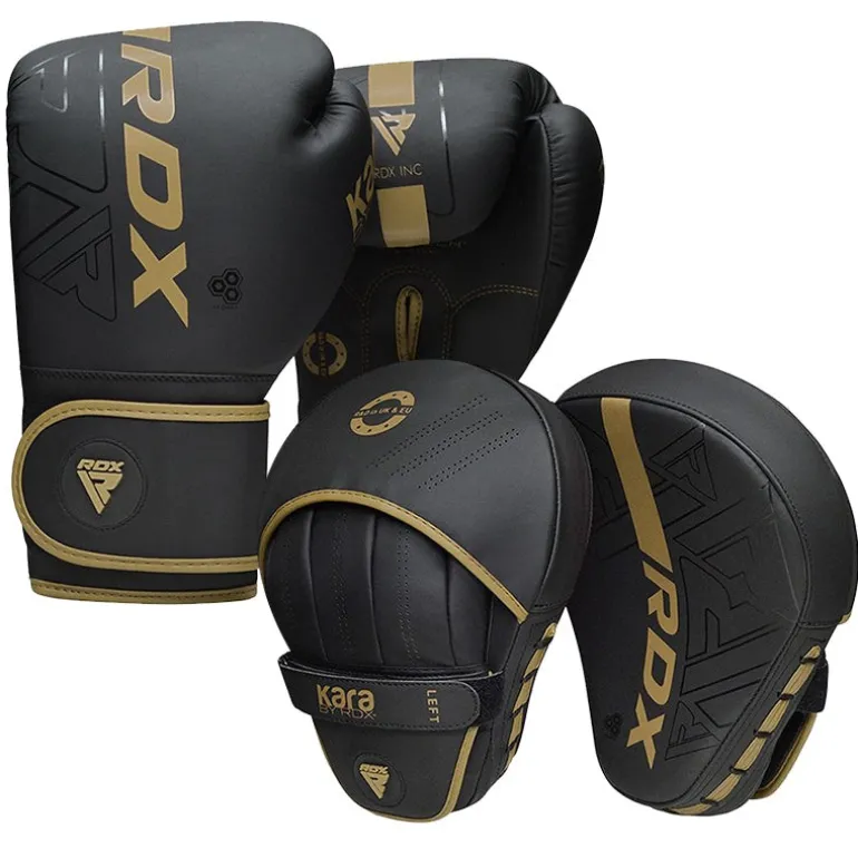 RDX F6 Kids 6oz KARA Boxing Gloves & Focus Pads