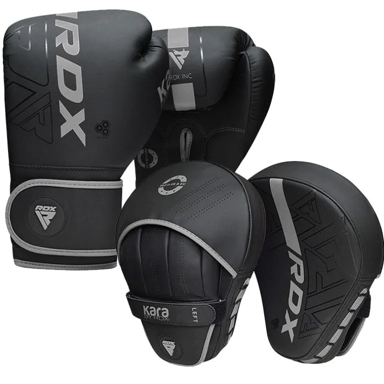RDX F6 Kids 6oz KARA Boxing Gloves & Focus Pads