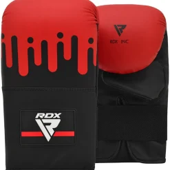 RDX F9R 4ft / 5ft 2-in-1 Black / Red Punch Bag for Boxing & MMA Training Set