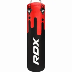 RDX F9R 4ft / 5ft 2-in-1 Black / Red Punch Bag for Boxing & MMA Training Set
