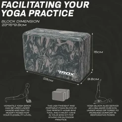 RDX GB EVA Foam High Density Non-Slips Yoga Block