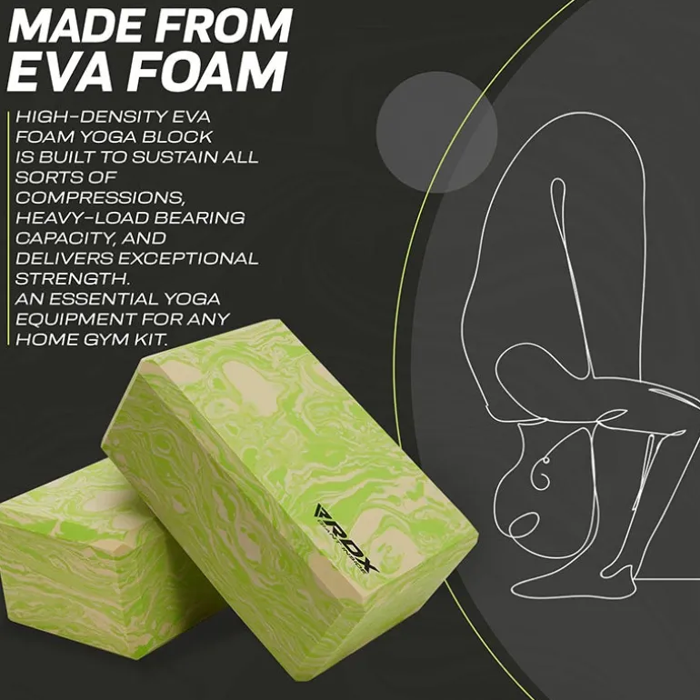 RDX GN EVA Foam High Density Non-Slips Yoga Block
