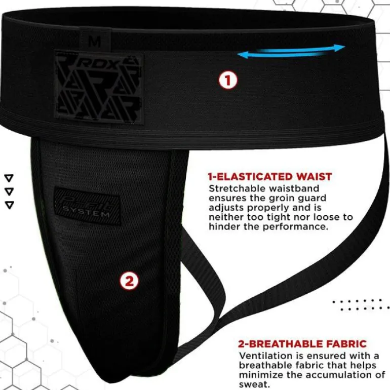 RDX H1 Groin Guard with Gel Cup Black
