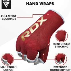 RDX HY Inner Gloves Elasticated Half Finger for Boxing, MMA Knuckle Protection OEKO-TEX®Standard 100 certified