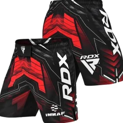 RDX IMMAF Approved MMA Fight & Training Shorts Red