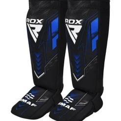 RDX IMMAF Approved Neoprene Shin Instep Guards Blue