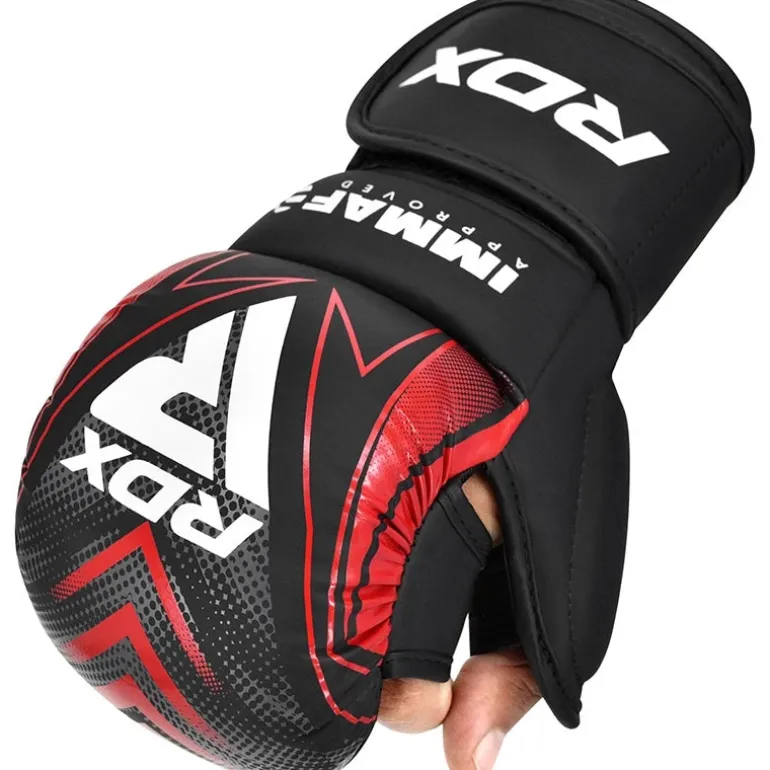 RDX IMMAF Approved Shooter Grappling Gloves Red