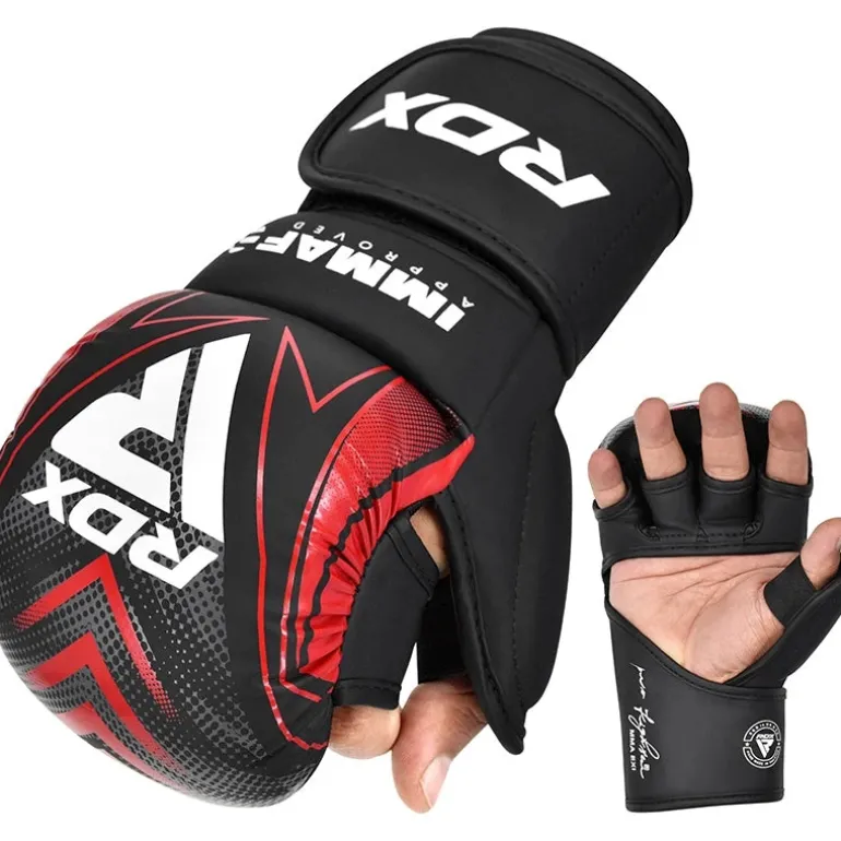 RDX IMMAF Approved Shooter Grappling Gloves Red