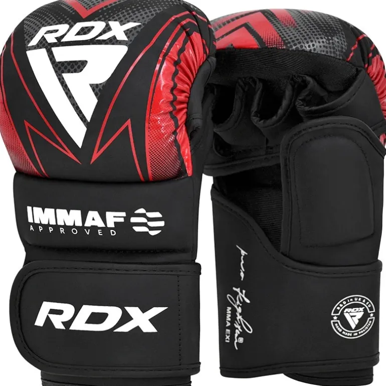 RDX IMMAF Approved Shooter Grappling Gloves Red