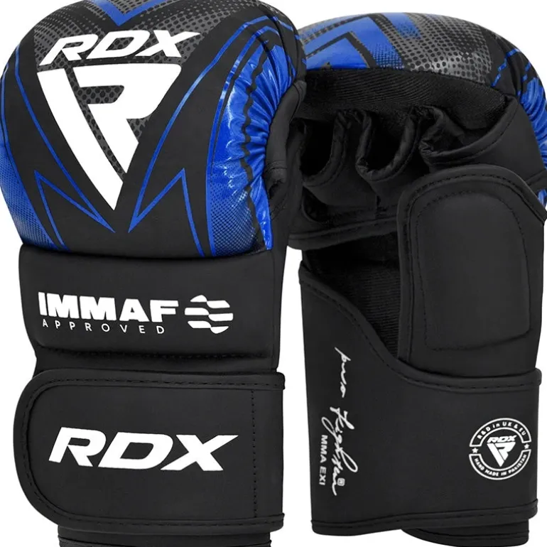 RDX IMMAF Approved Shooter Grappling Gloves Blue