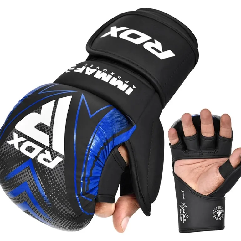 RDX IMMAF Approved Shooter Grappling Gloves Blue