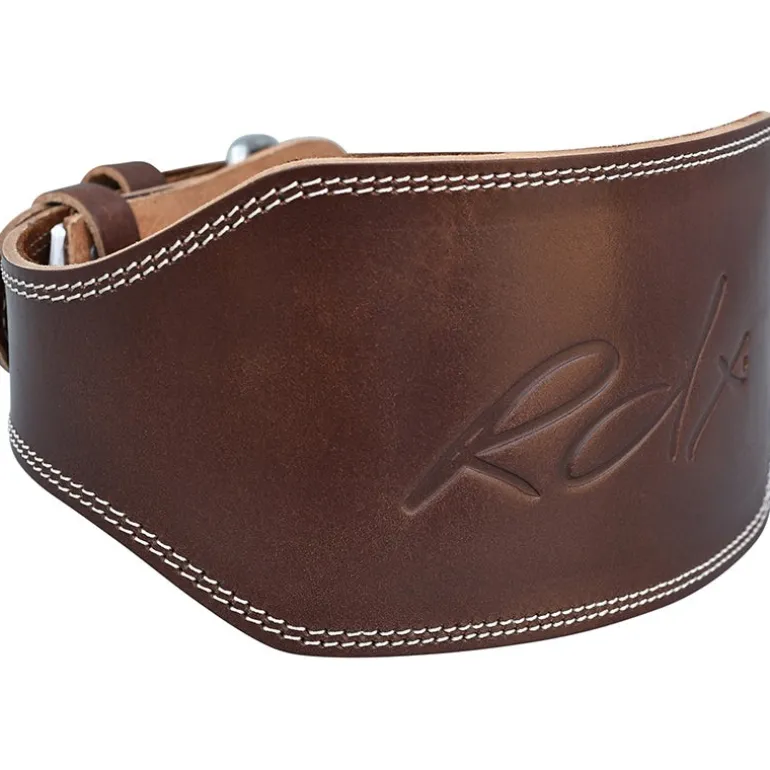 RDX 6 Inch Leather Brown Weightlifting Belt