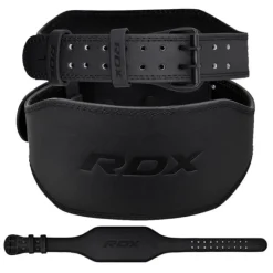 RDX 6 Inch Leather Gym Belt