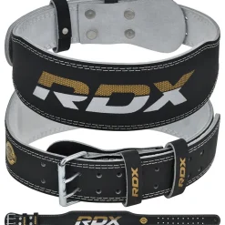 RDX 4 Inch Leather Weightlifting Gym Belt