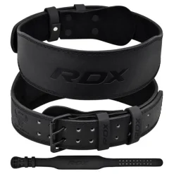 RDX 4 Inch Leather Weightlifting Gym Belt