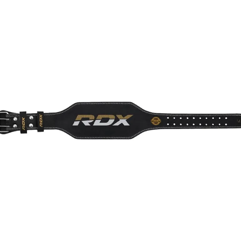 RDX 4 Inch Leather Weightlifting Gym Belt