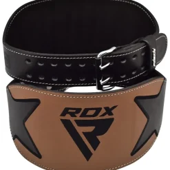 RDX 6 Inch Leather Weightlifting Gym Belt