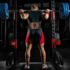 RDX 6 Inch Leather Weightlifting Gym Belt