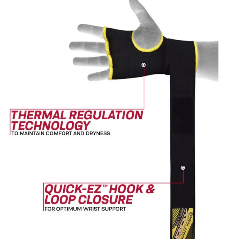 RDX IS Gel Padded Inner Gloves Hook & Loop Wrist Strap For Knuckle Protection OEKO-TEX® Standard 100 Certified