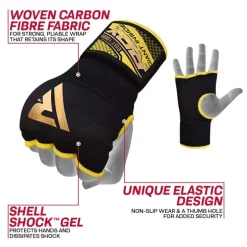 RDX IS Gel Padded Inner Gloves Hook & Loop Wrist Strap For Knuckle Protection OEKO-TEX® Standard 100 Certified