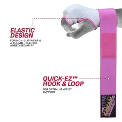 RDX IS Women Gel Padded Wrist Strap Inner Gloves Pink / White OEKO-TEX®Standard 100 certified