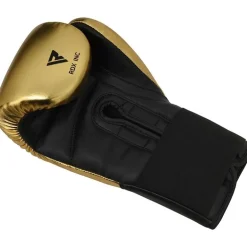 RDX J13 KIDS 8oz Golden Boxing Gloves & Pads Set