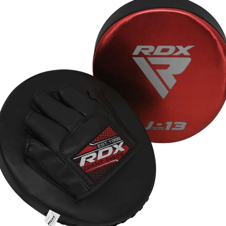 RDX J13 KIDS 8oz Red boxing gloves and focus Pads Set