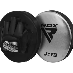 RDX J13 KIDS 8oz SILVER Boxing Gloves & Pads Set