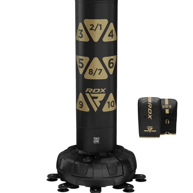 RDX KT Ronin 6ft Free Standing Target Punch Bags With Mitts Set
