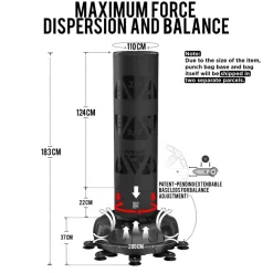 RDX KT Ronin 6ft Free Standing Target Punch Bags With Mitts Set